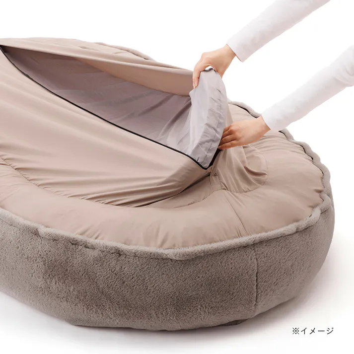 くつろぎクッション NEDOCORO ねどころ 幅170cm 奥行110cm 高さ30cm モカ