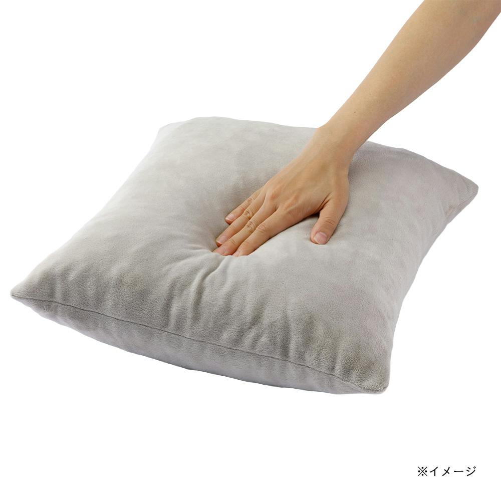 ライトグレー 長方形高級クッション マルチクッション スクエア 幅38cm 奥行38cm 厚さ10cm ライトグレー