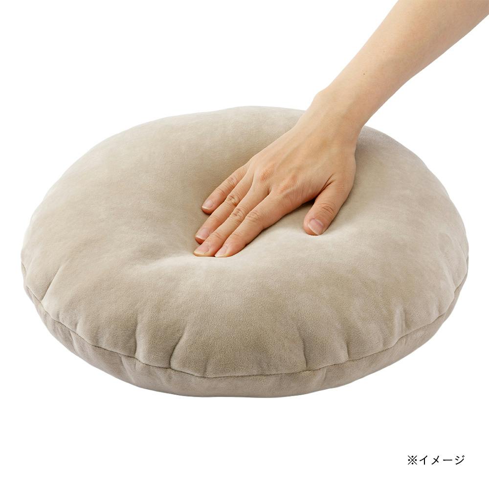 マルチクッション サークル 幅38cm 奥行38cm 厚さ10cm ベージュ