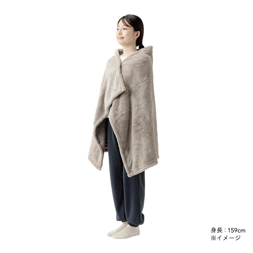 色々使えるブランケット ベージュ 幅80cm 奥行135cm