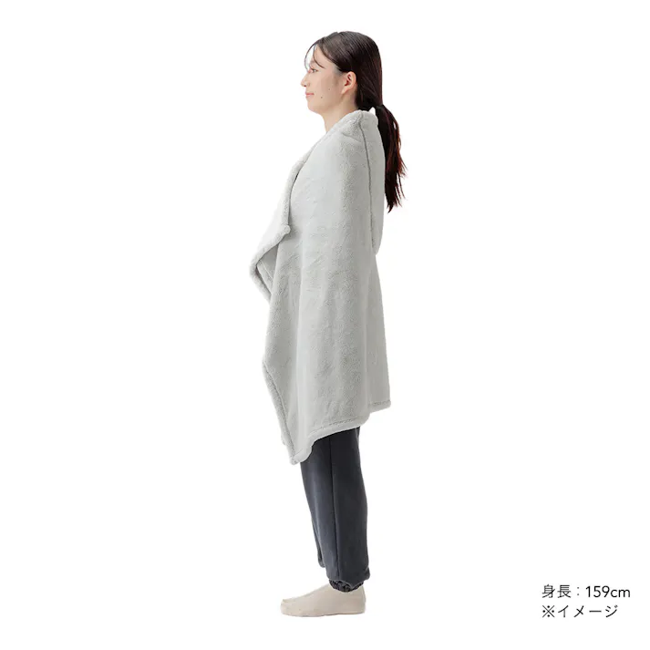 色々使えるブランケット グレー 幅80cm 奥行135cm