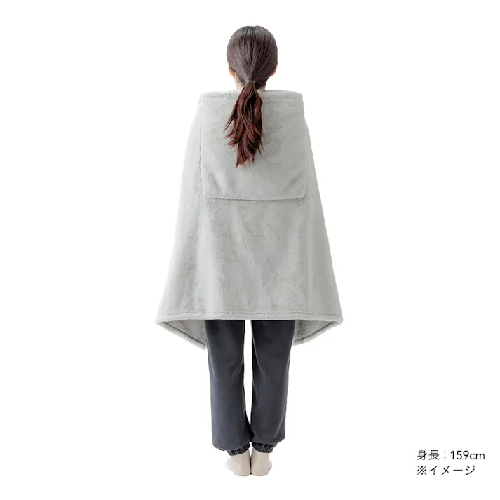 色々使えるブランケット グレー 幅80cm 奥行135cm