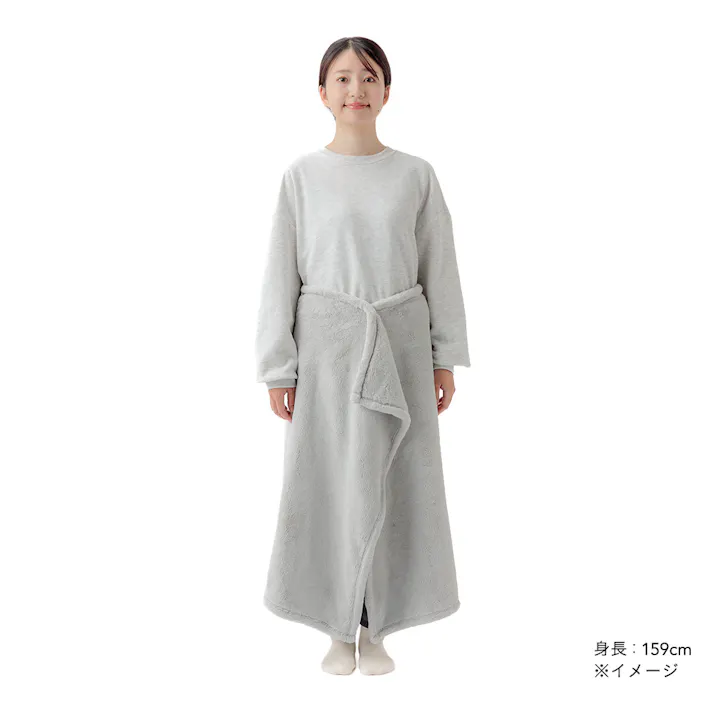 色々使えるブランケット グレー 幅80cm 奥行135cm