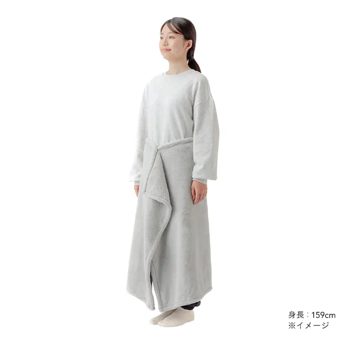 色々使えるブランケット グレー 幅80cm 奥行135cm