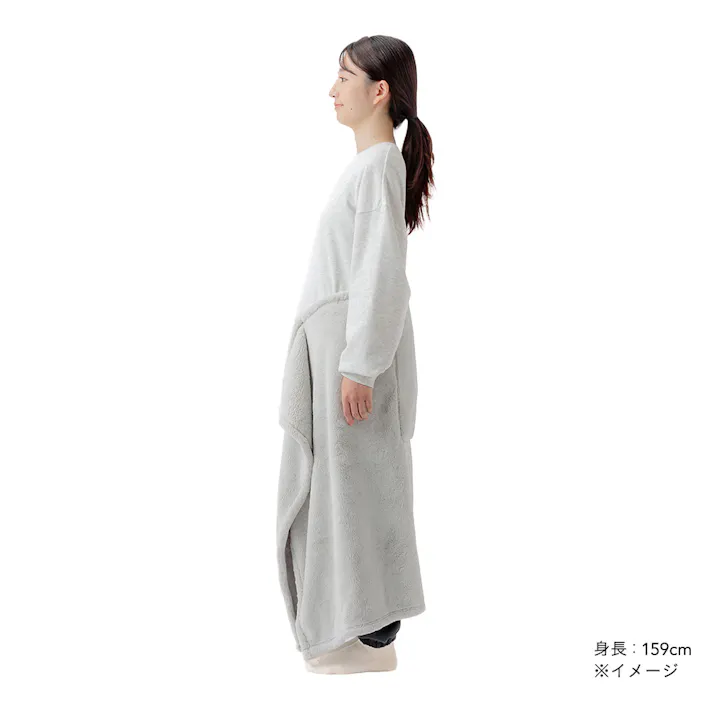 色々使えるブランケット グレー 幅80cm 奥行135cm