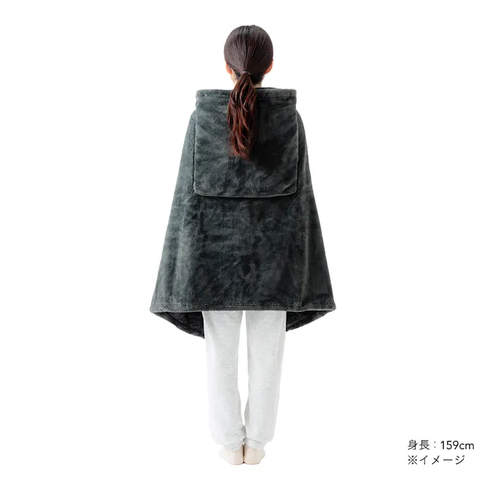 色々使えるブランケット ダークグレー 幅80cm 奥行135cm