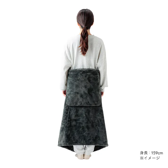 色々使えるブランケット ダークグレー 幅80cm 奥行135cm