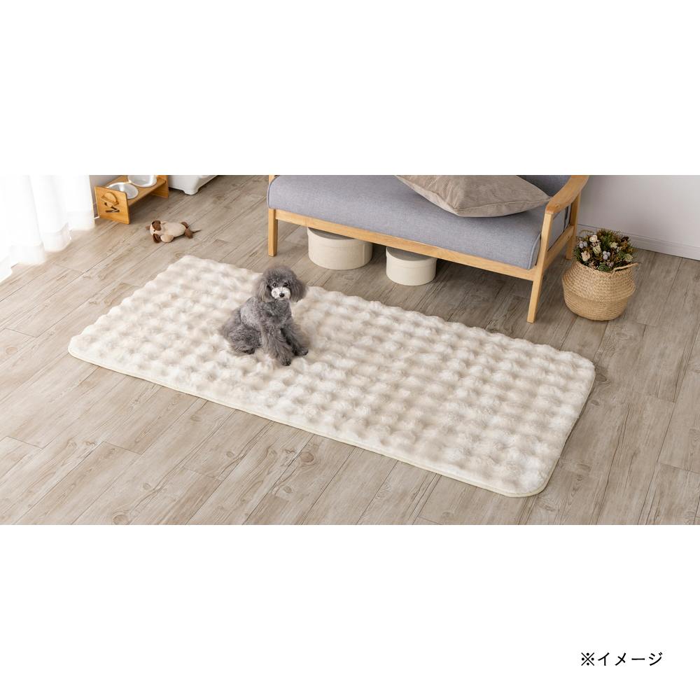 洗えるラグ ボリューム＋ Pitapa 幅80cm 奥行180cm シロクマ