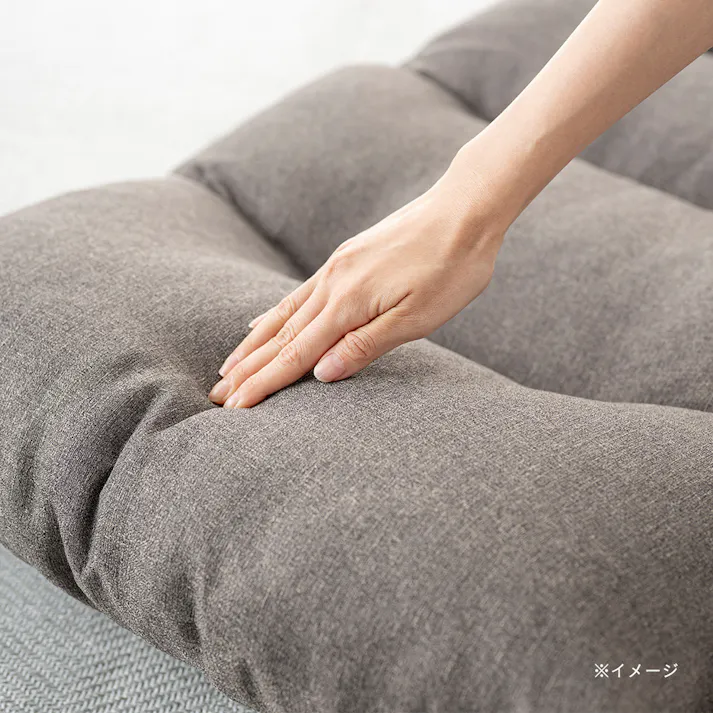座り心地のよい座椅子 幅64cm 奥行60~115cm 高さ20~70cm グレー