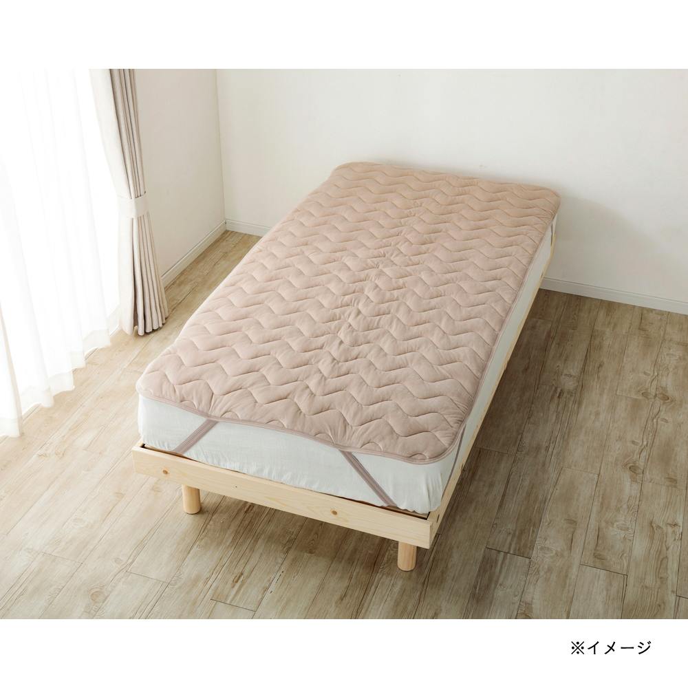 両面使えるもちもち敷パッド ボリューム シングル 幅100cm 奥行200cm