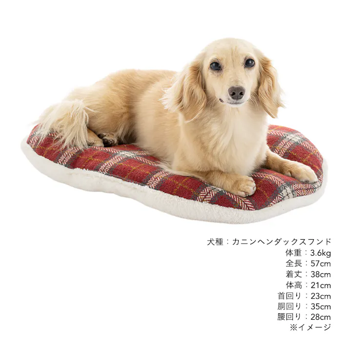 クッション Lサイズ チェックレッド