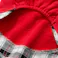 【送料無料】切り替えチェックカットソー SSサイズ レッド ペット服(犬の服)