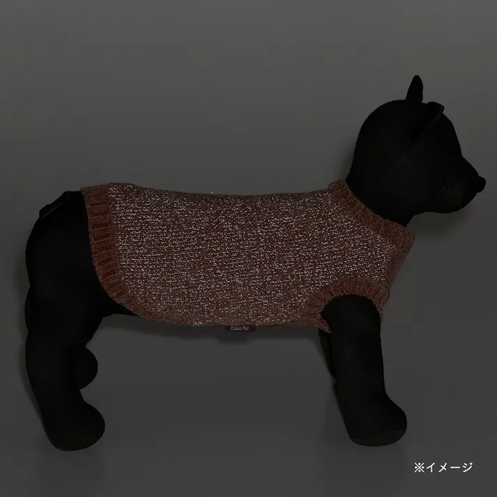 【送料無料】反射ニット MDサイズ ピンク ペット服(犬の服)