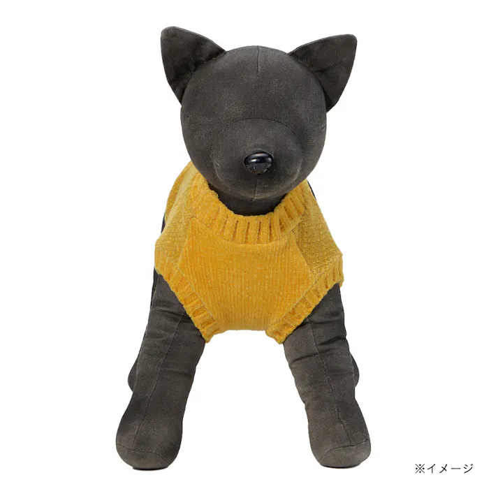 【送料無料】反射ニット Mサイズ イエロー ペット服(犬の服)