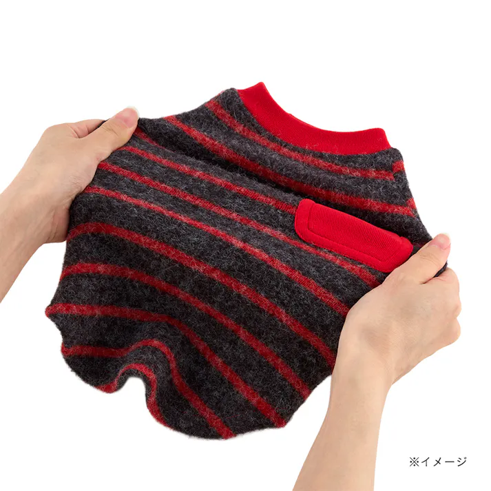 【送料無料】トレーナーボーダー Mサイズ レッド ペット服(犬の服)