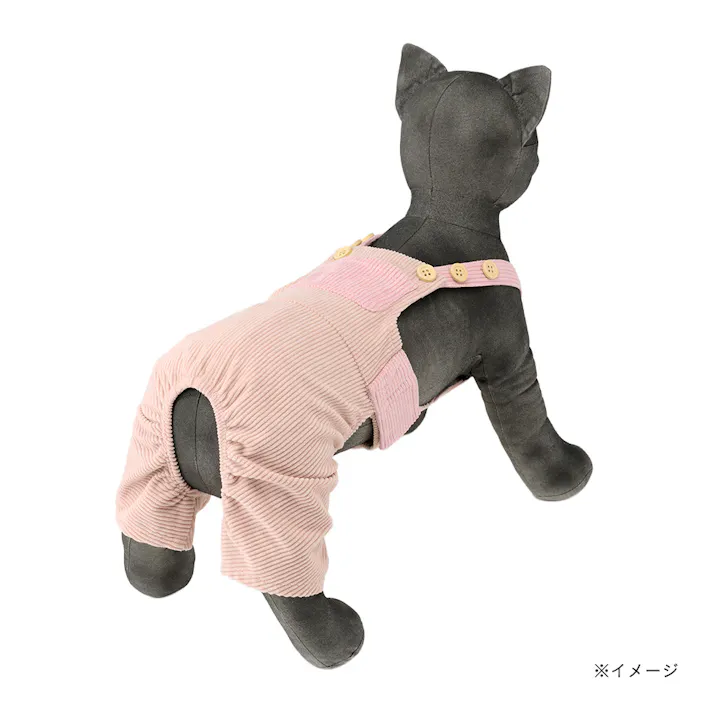 【送料無料】オーバーオール Sサイズ ピンク ペット服(犬の服)