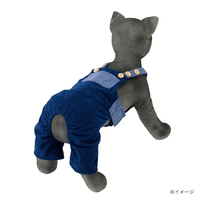 【送料無料】オーバーオール Sサイズ ネイビー ペット服(犬の服)