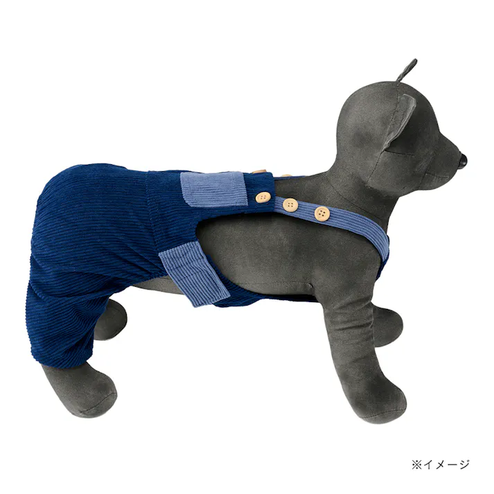 【送料無料】オーバーオール Sサイズ ネイビー ペット服(犬の服)