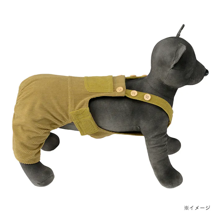 【送料無料】オーバーオール MDサイズ グリーン ペット服(犬の服)