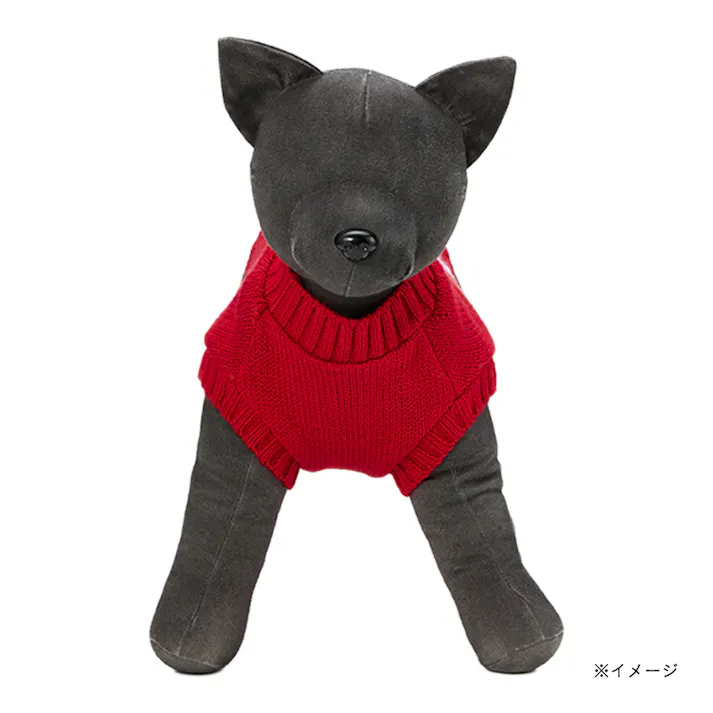 【送料無料】ノルディックニット 4Lサイズ レッド ペット服(犬の服)