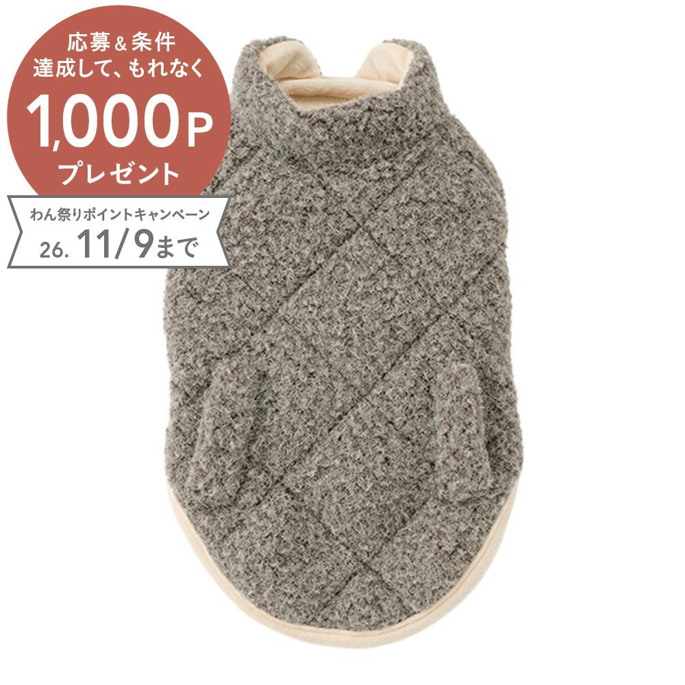 【送料無料】もこもこポンチョ MDサイズ グレー ペット服(犬の服)