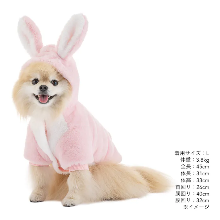 【送料無料】わんぐるみん Mサイズ うさぎ ペット服(犬の服)