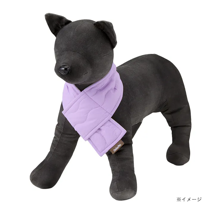 【送料無料】ダウン調マフラー パープル ペット服(犬の服)