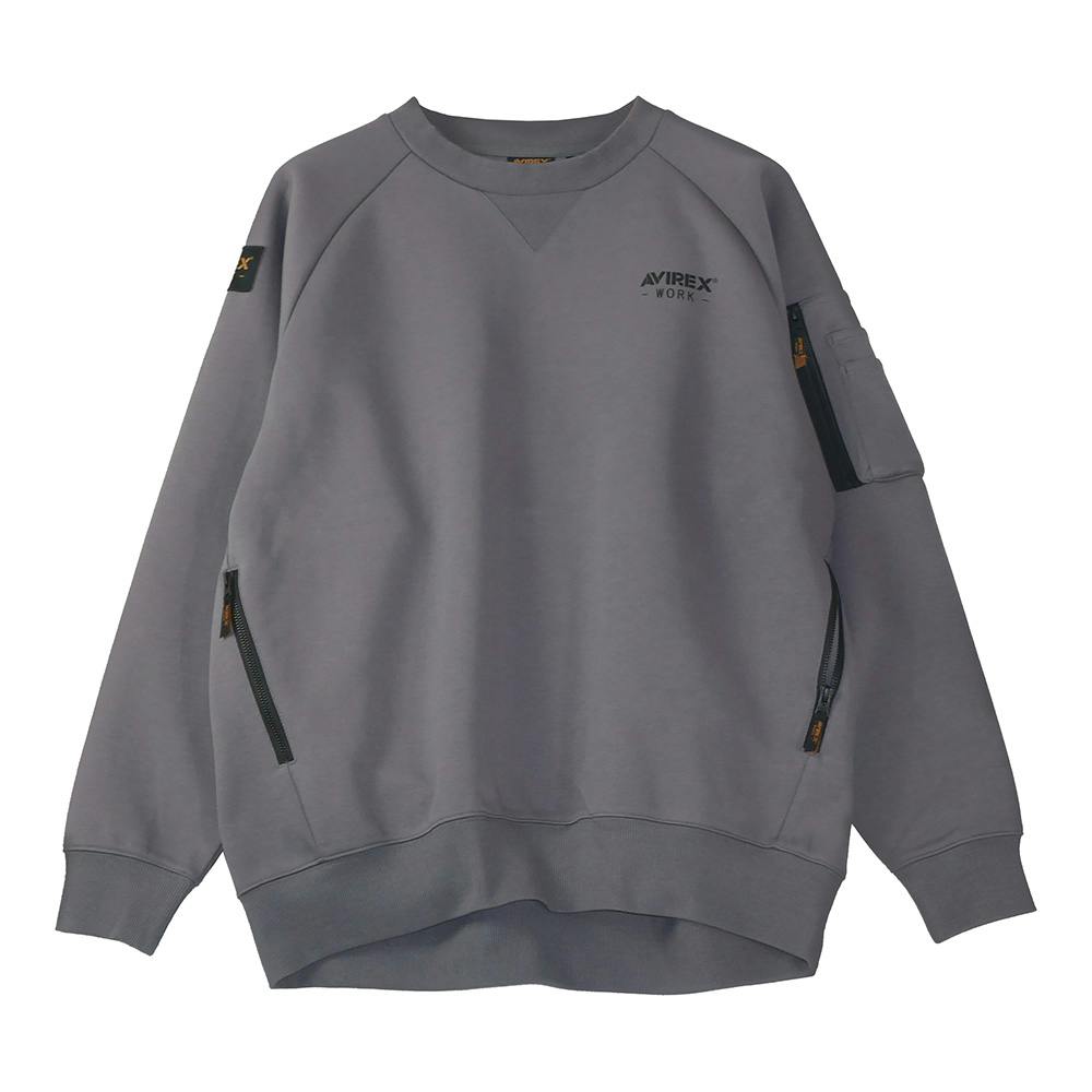 AVIREX WORK スウェットシャツ AV403 グレー L