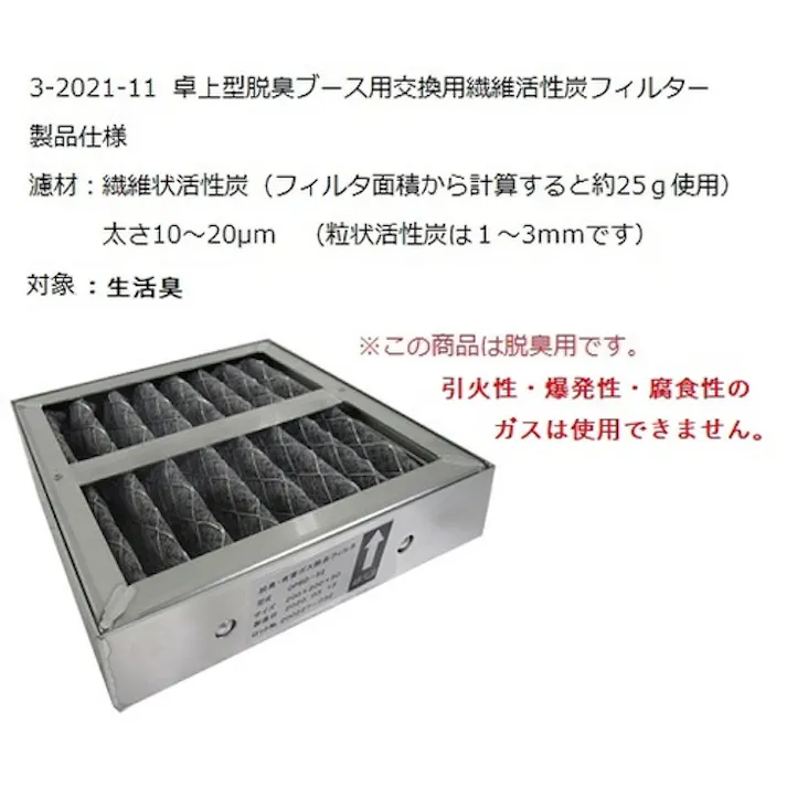 【CAINZ-DASH】アズワン 交換用繊維活性炭フィルター 3-2021-11【別送品】