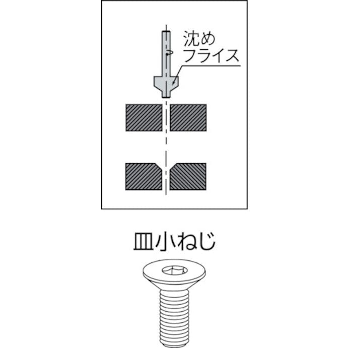 【CAINZ-DASH】フクダ精工 皿小ネジ用沈めフライス３ MS-CB3【別送品】