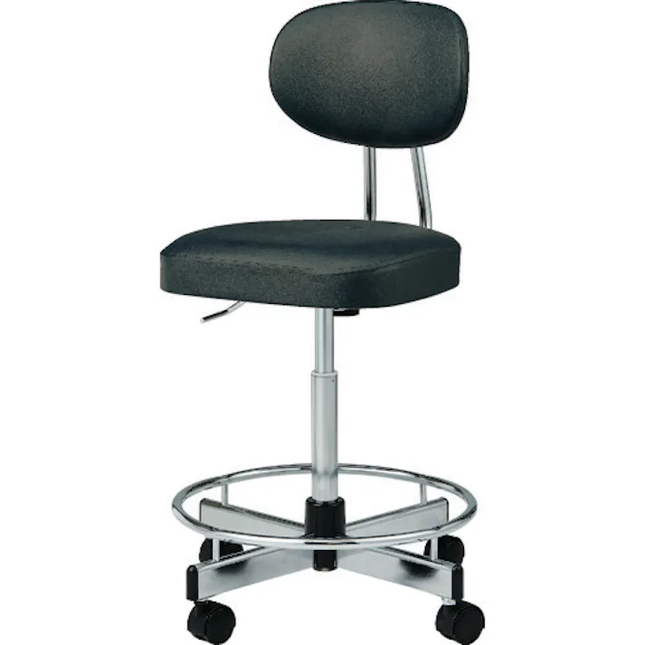 【CAINZ-DASH】ノーリツイス 導電オフィスチェア 導電ビニールレザー黒 肘なし TL-E17L-Z BK【別送品】