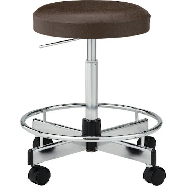 【CAINZ-DASH】ノーリツイス 導電チェア 導電ビニールレザー ダークブラウン TD-E6R-Z-DBR【別送品】