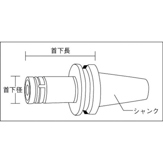 【CAINZ-DASH】ユキワ精工 ニュードリルミルチャック　把握径０．５～１０ｍｍ　首下長９０ｍｍ BT40-NDC10-90【別送品】