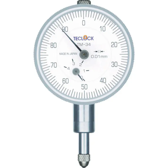 【CAINZ-DASH】テクロック ダイヤルゲージ 測定範囲0~4mm TM-34F【別送品】