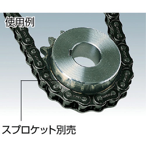 セントラル　チェーン駆動ローラ単体　シングルホイール　φ４８×１００Ｗ 〔品番:SC48410-10〕[1458728]