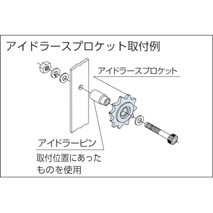【CAINZ-DASH】片山チエン ステンレスアイドラースプロケット50 SUSID50C17D20【別送品】