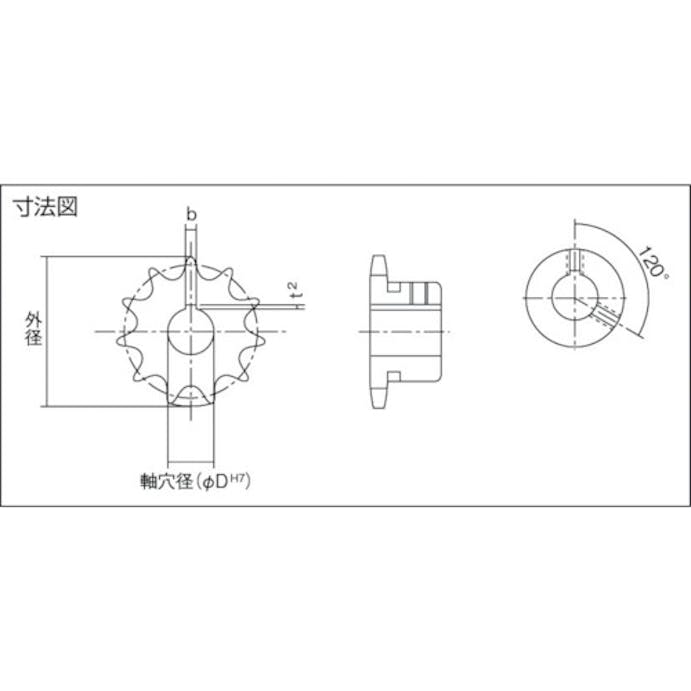 【CAINZ-DASH】片山チエン ＦＢスプロケット５０　歯数２７　外径１４５　軸穴径３２ FBN50B27D32【別送品】