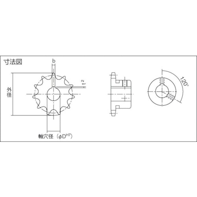 【CAINZ-DASH】片山チエン ＦＢスプロケット６０　歯数１９　外径１２６　軸穴径２５ FBN60B19D25【別送品】