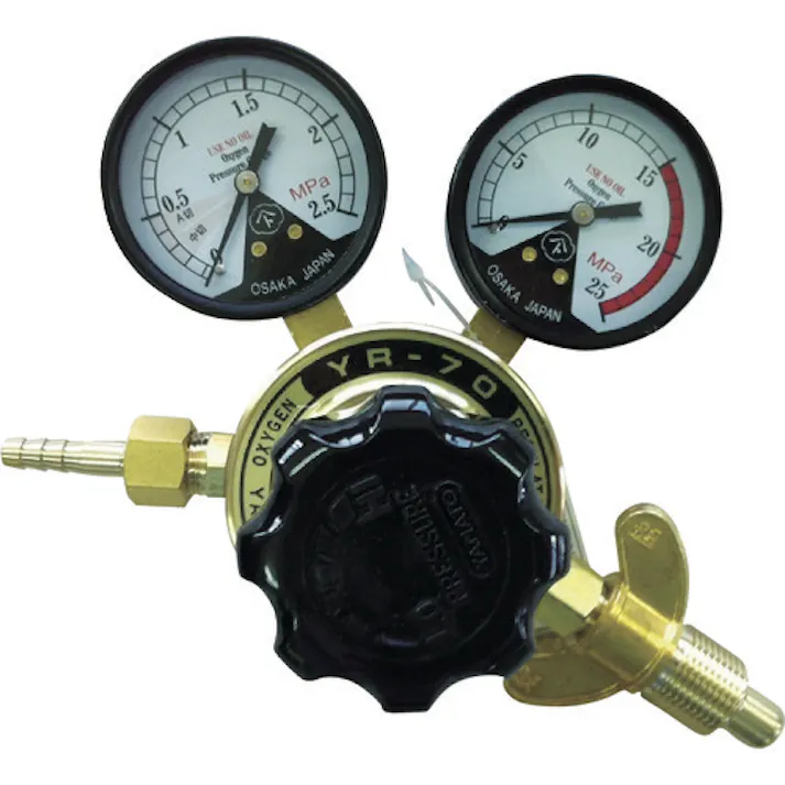 【CAINZ-DASH】ヤマト産業 溶断用調整器 酸素用 YR-70(関西式) YR-70-OXW【別送品】