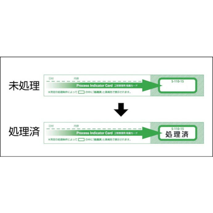 【CAINZ-DASH】日油技研工業 工程管理用殺菌カード S-100-15【別送品】