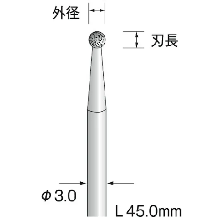 【CAINZ-DASH】ミニター 電着CBNバー #170 φ1.5 AD5905【別送品】