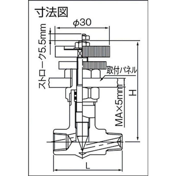 【CAINZ-DASH】アソー ニードルバルブ　チッコロ－α　外×内ネジ型　ＰＴ１／４ SM-1022【別送品】