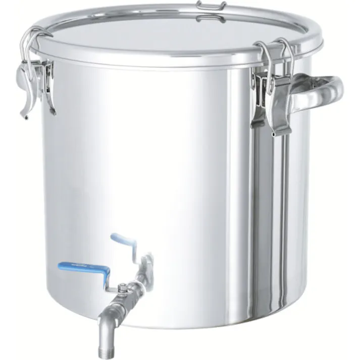 【CAINZ-DASH】日東金属工業 ステンレスタンク ストレート密閉タンク(ボールバルブ付) 10L CTHV-24【別送品】