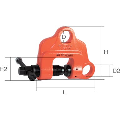 【CAINZ-DASH】日本クランプ ねじ式万能型クランプ０．７５ PCA-075【別送品】