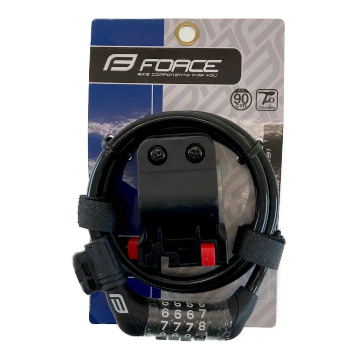 FORCE ミニダイヤルロック ブラケット付 ブラック 80010 90cm