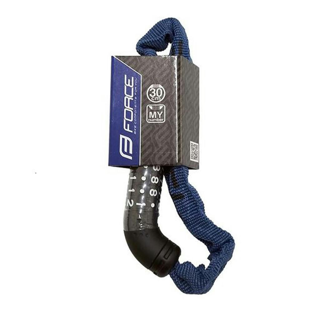 フォース FORCE スリーブダイヤルロック ネイビー 30cm | 自転車用カギ