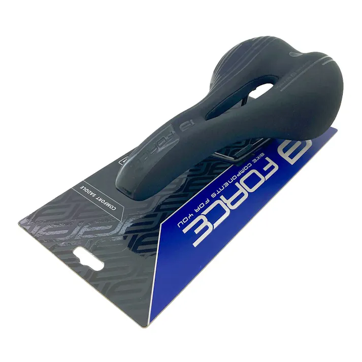 フォース FORCE GELサドルコンフォート 穴あき ブラック 80372