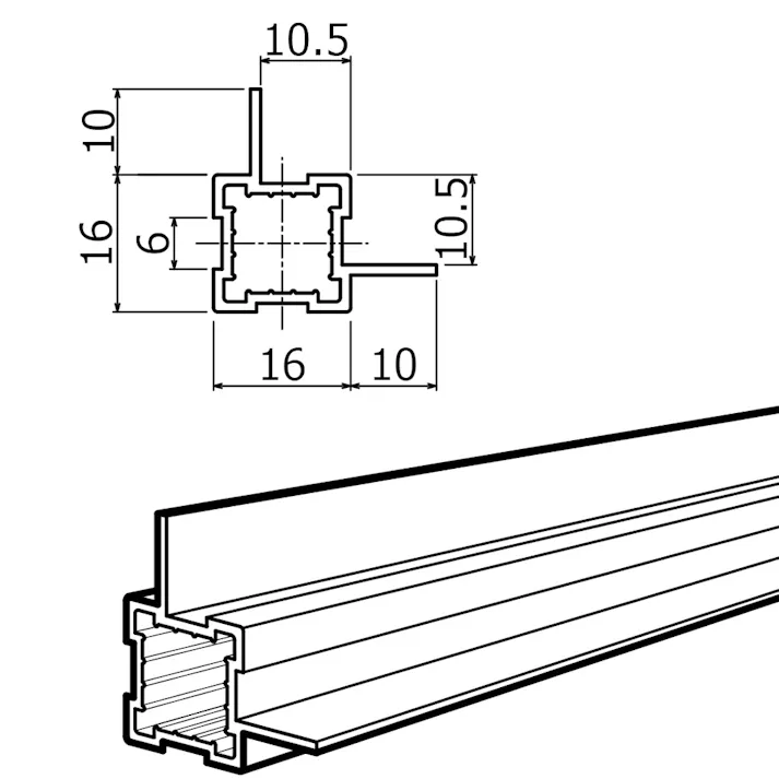 エーディエフ ADF 16mmフレーム 羽根2方向型 A-3 900mm