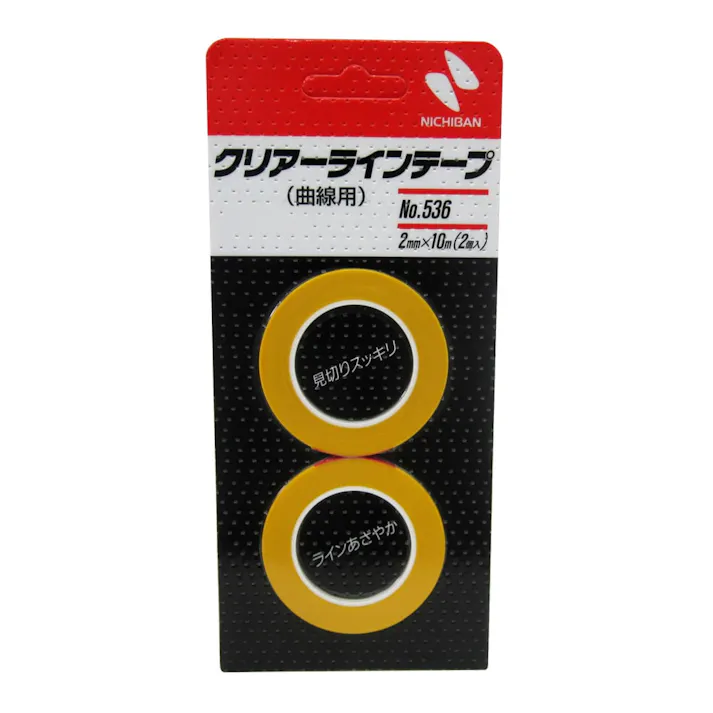 ニチバン クリアーラインテープ 曲線用 No.536 2mm×10m