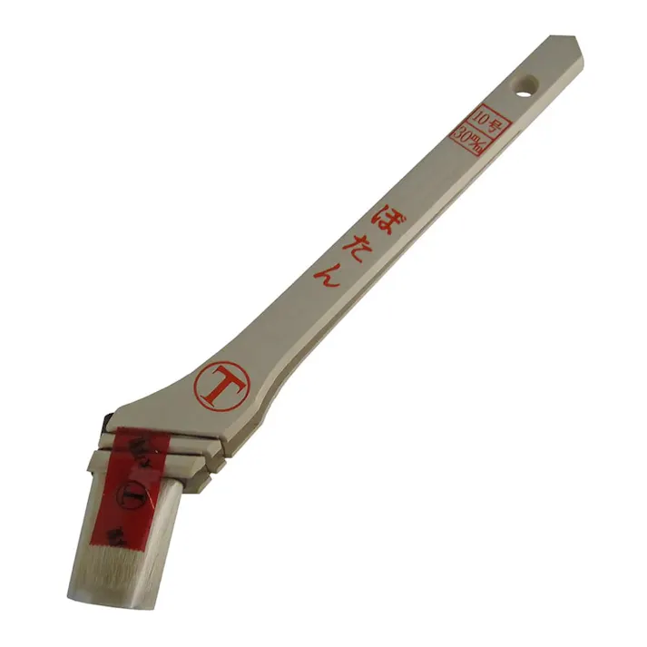 大塚刷毛製造 マルテー 合成樹脂塗料用薄口刷毛 ぼたんニス 筋違 白 10号 30mm(販売終了)